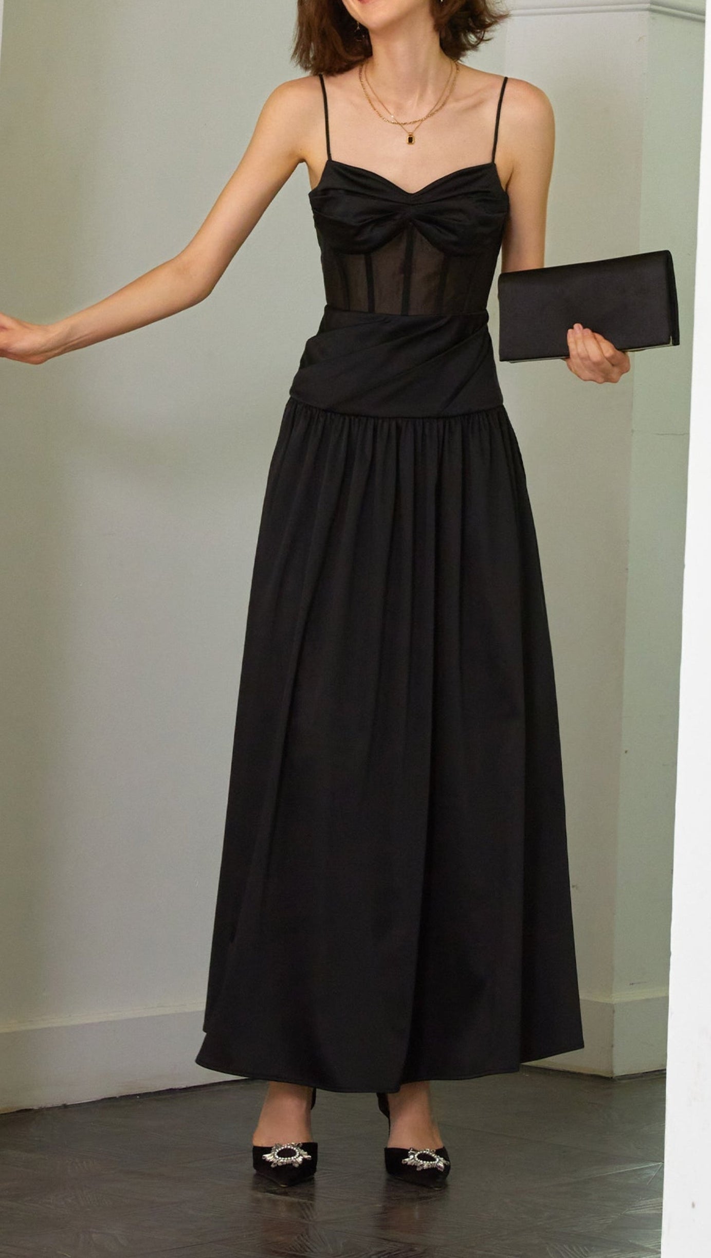 FISHBONE TUBE MAXI DRESS