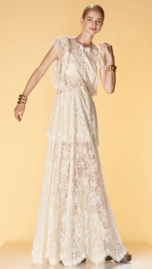 AIIZIE TIERED LACE MAXI DRESS - product image