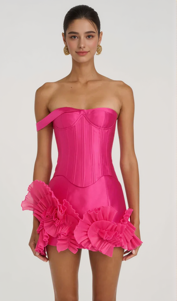 AIIZIE KABIR SATIN CORSET TWO PIECE SET - product image