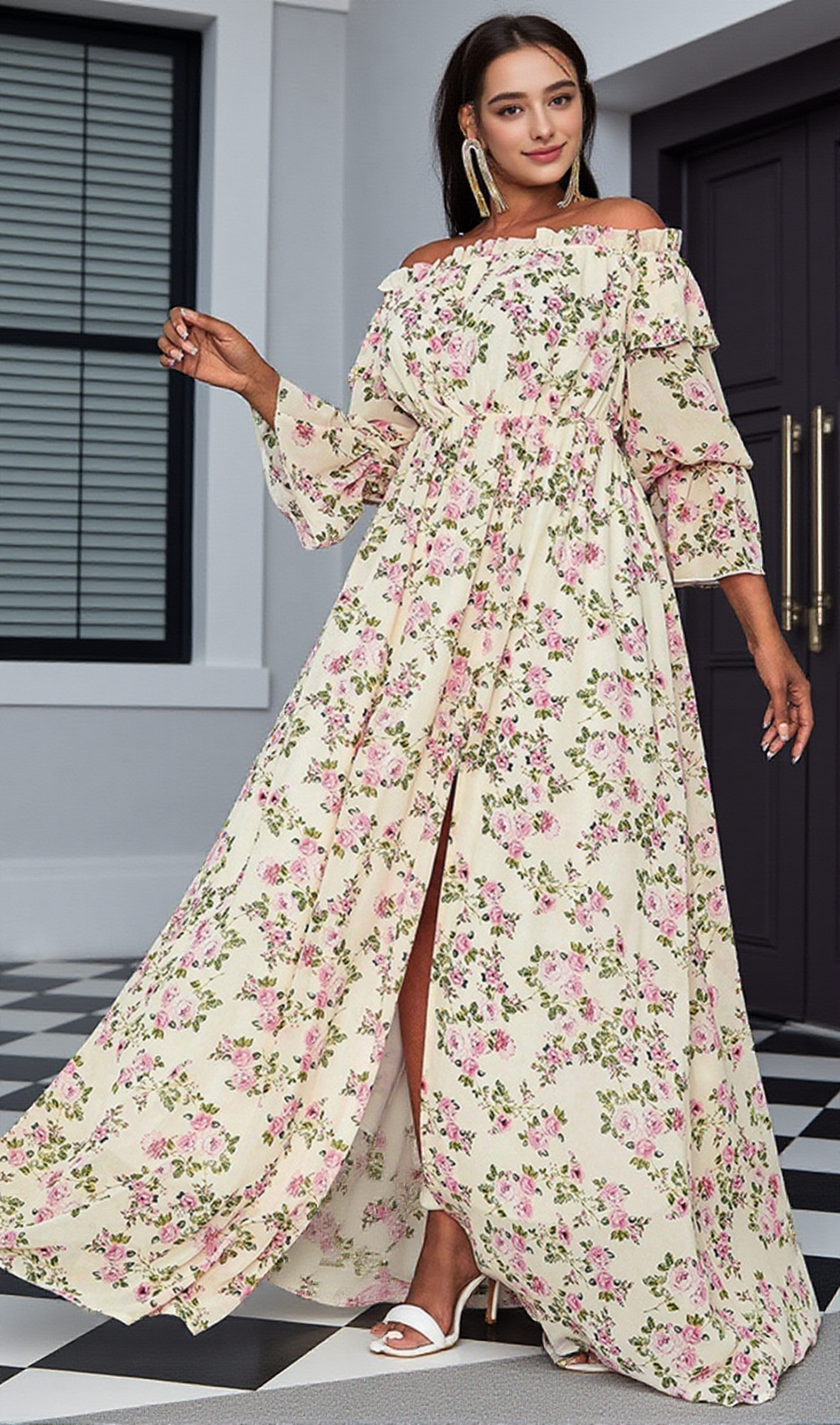 ELORA PRINT MAXI DRESS