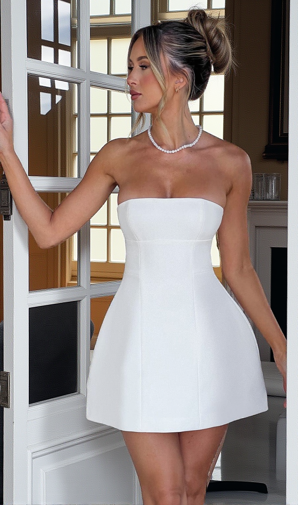 ASHA MINI DRESS - IVORY