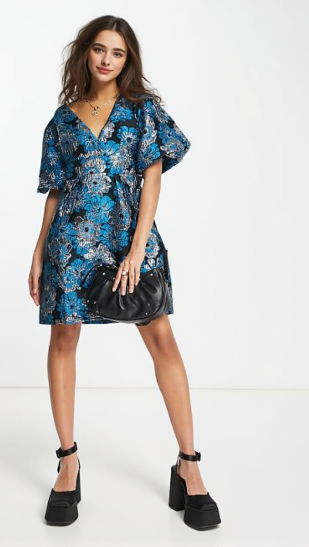 AIIZIE MOLLY JACQUARD BACKLESS MINI DRESS - product image