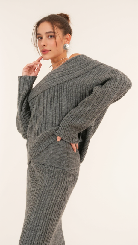 GEORGIA OFF-SHOULDER KNITTED SET
