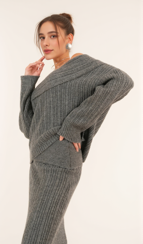 GEORGIA OFF-SHOULDER KNITTED SET