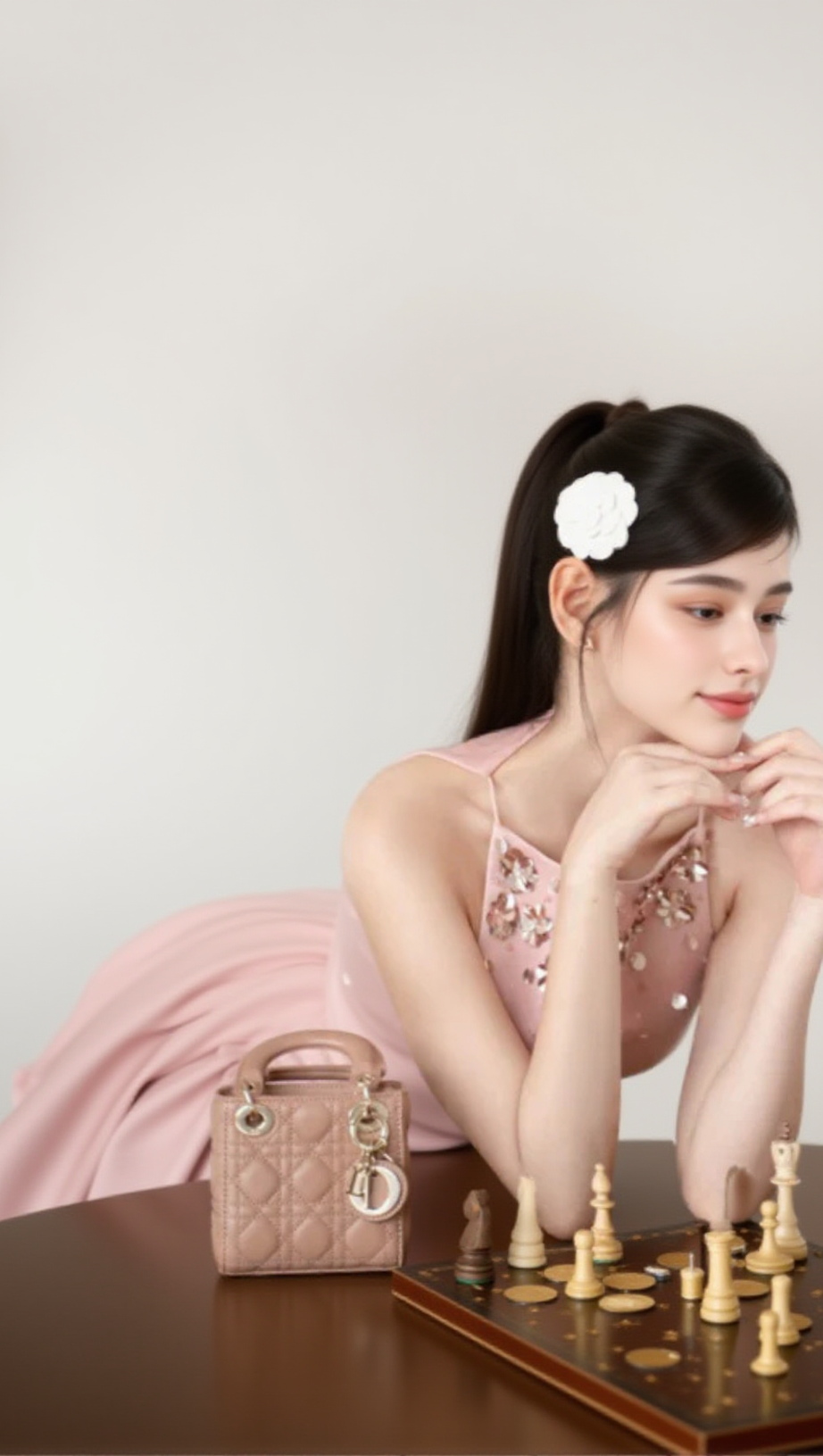 CRYSTAL EMBELLISHED VEST MINI DRESS IN PINK