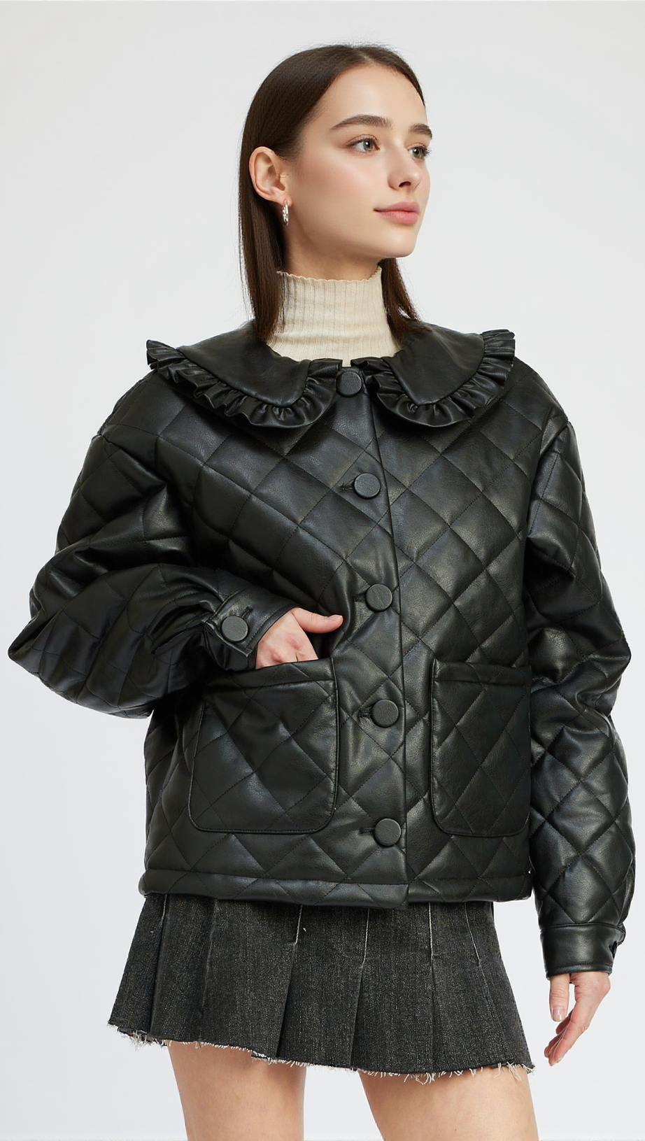 EMERSON BLACK LEATHER JACKET