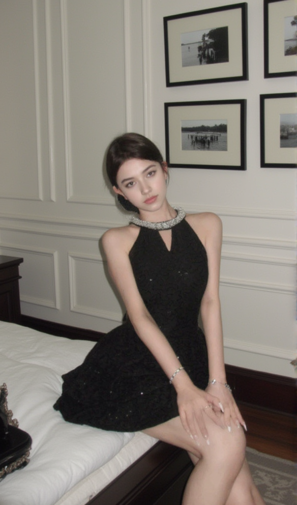 AIIZIE ASTERIA SEQUIN RUFFLE MINI DRESS - product image
