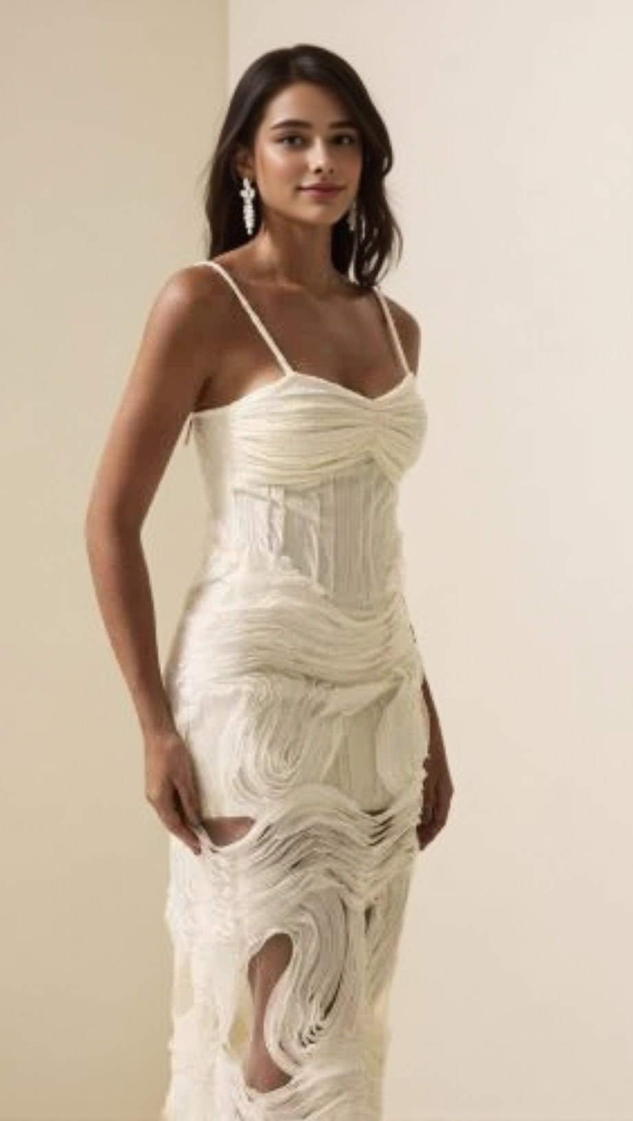 ALANI WHITE EMBROIDERY LACE SLEEVELESS MIDI DRESS