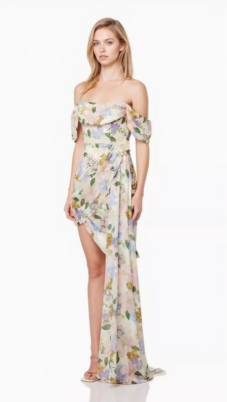 BELLADONNA FLORAL PRINT MINI DRESS