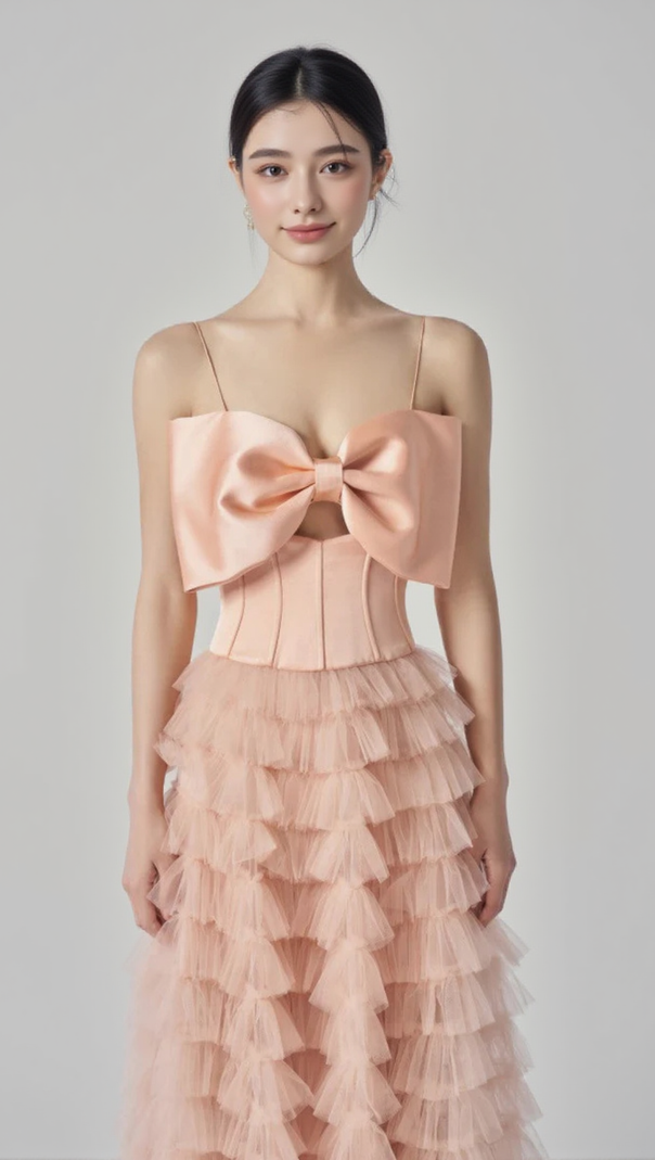 AIIZIE CLARA TAFFETA AND TULLE DRESS - product image