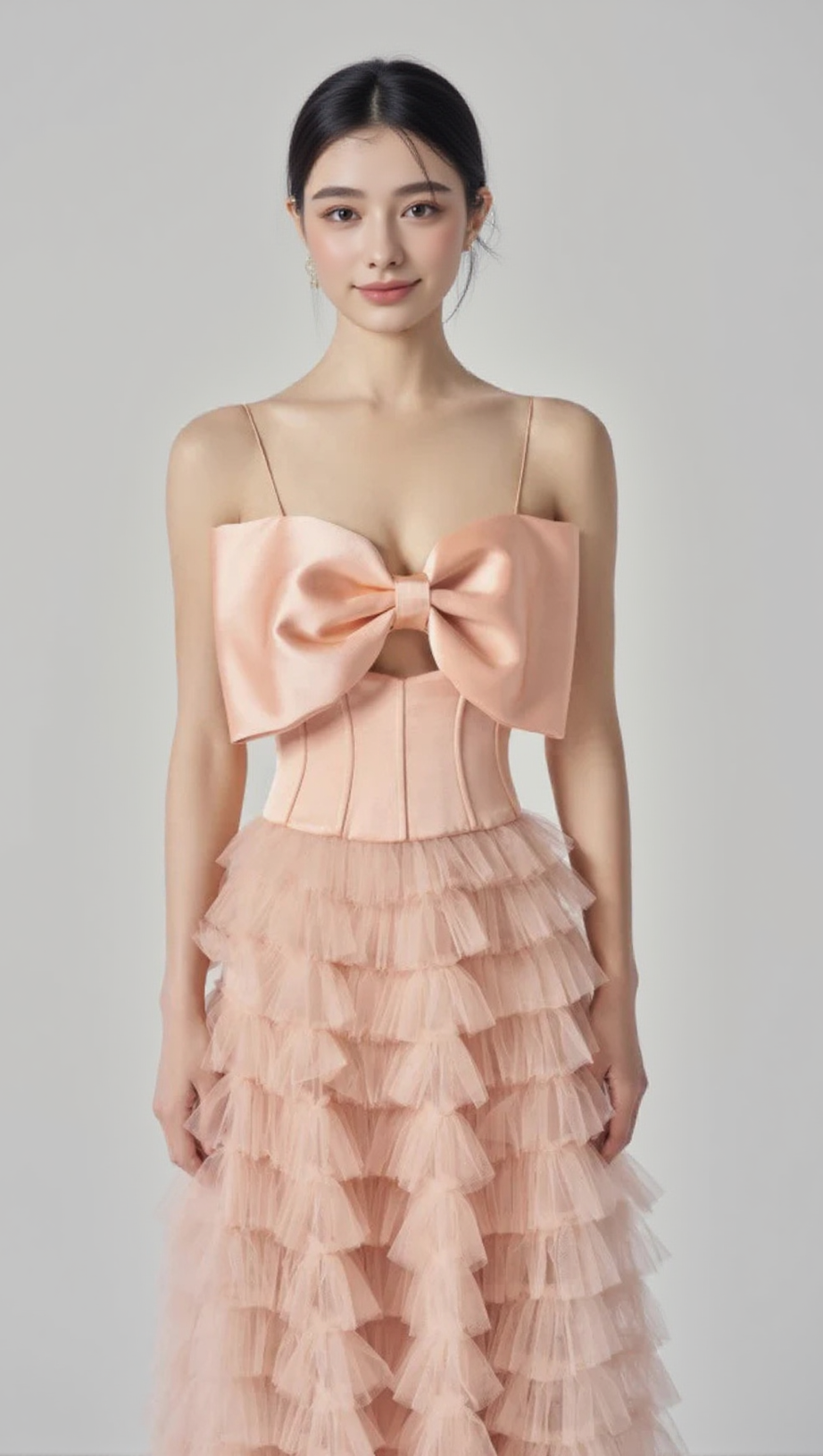CLARA TAFFETA AND TULLE DRESS