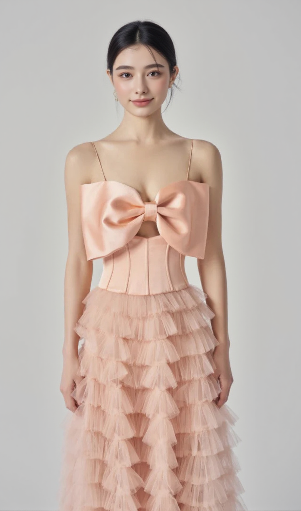 CLARA TAFFETA AND TULLE DRESS
