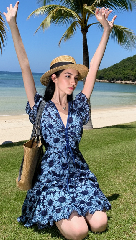 ANNIS FLOWER PRINTED MINI DRESS