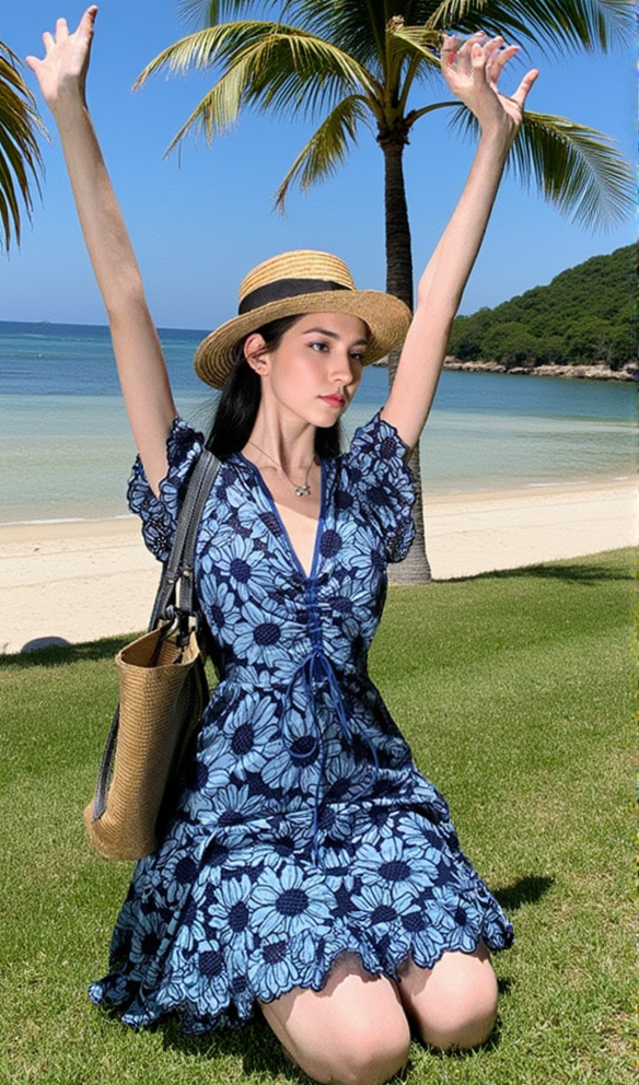 ANNIS FLOWER PRINTED MINI DRESS