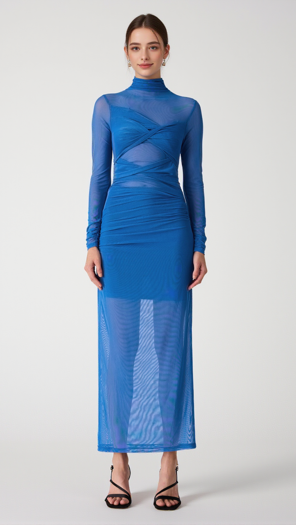 AIIZIE MADIGRAL MESH MIDI DRESS - product image