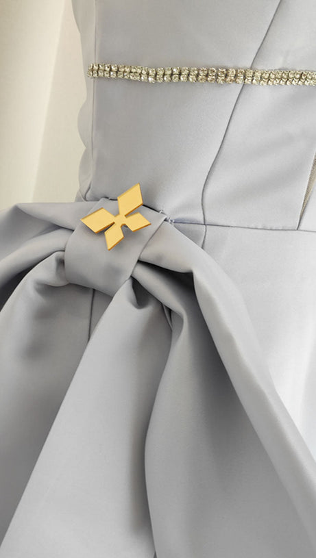 CANDANCE LILAC RHINESTONES SPAGHETTI STRAP MINI DRESS