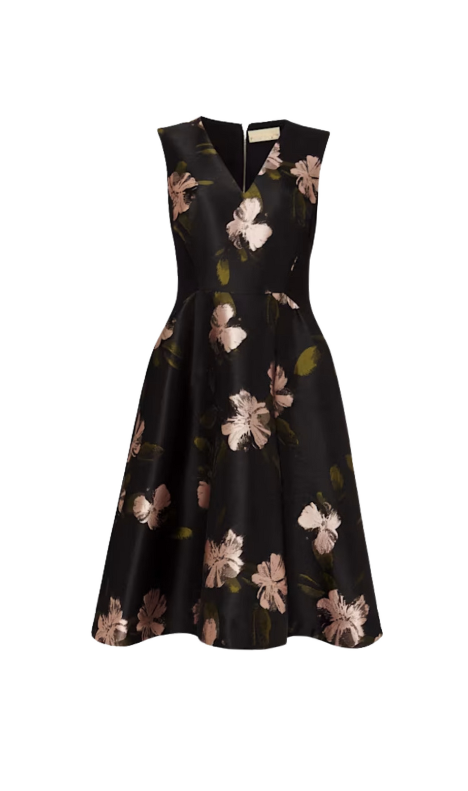 abito midi jacquard floreale nero