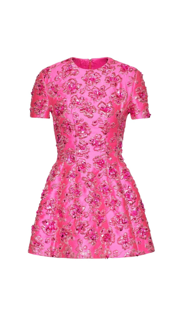 AIIZIE JACQUARD FLORAL MINI DRESS - product image