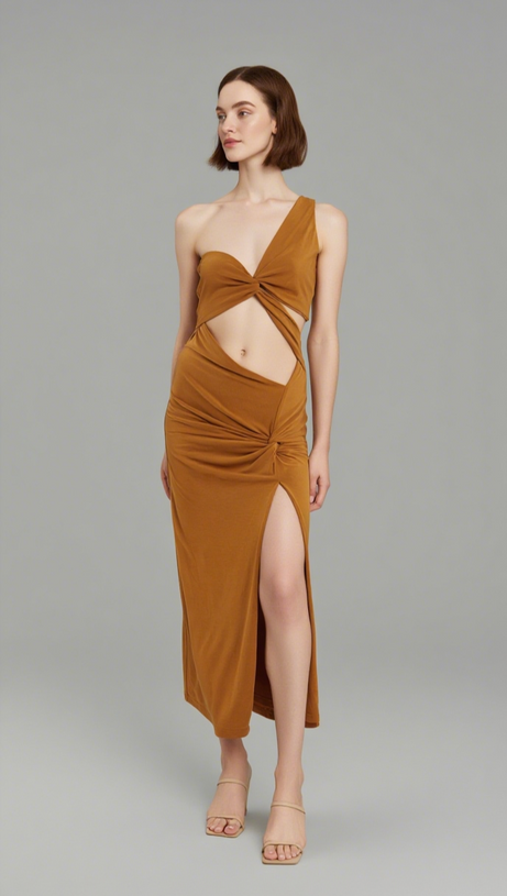 TURN AROUND TWIST OUT MIDI | CAMEL