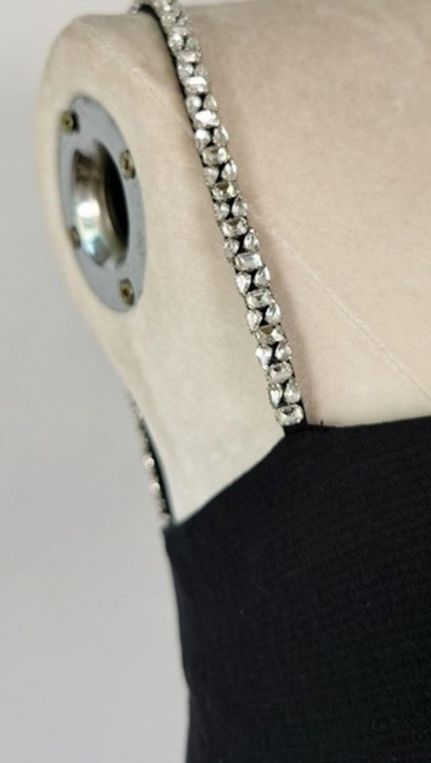 AIIZIE RHINESTONE PEPLUM MINI DRESS - product image