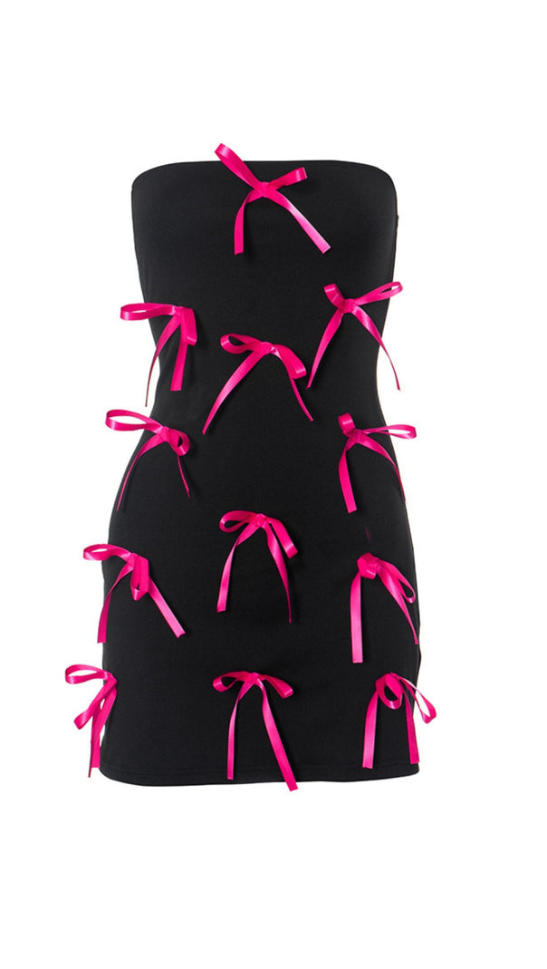 AIIZIE STRAPLESS BOW MINI DRESS - product image