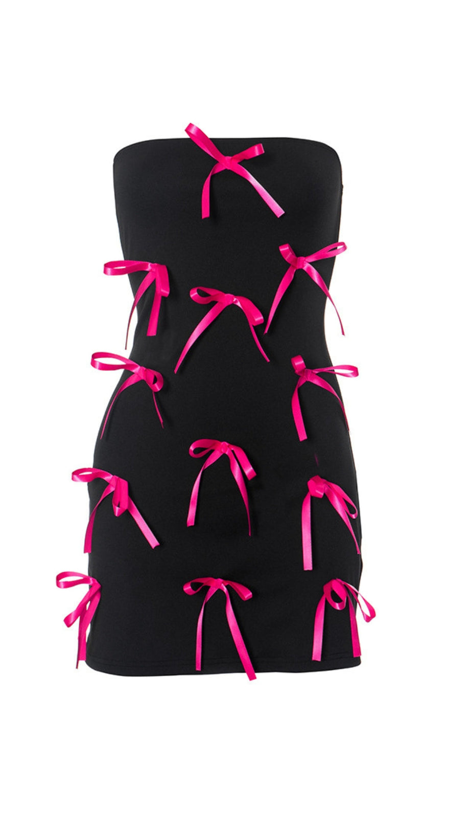 STRAPLESS BOW MINI DRESS