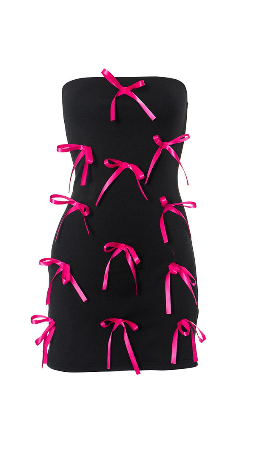 STRAPLESS BOW MINI DRESS