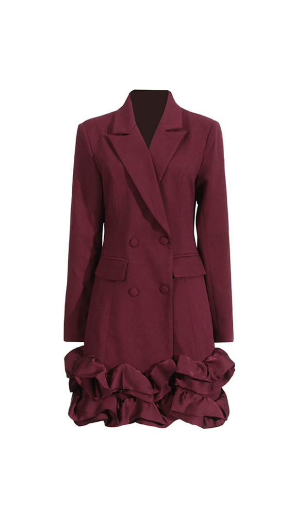 AIIZIE 3D FLOWER PATCHWORK BLAZER DRESS - product image