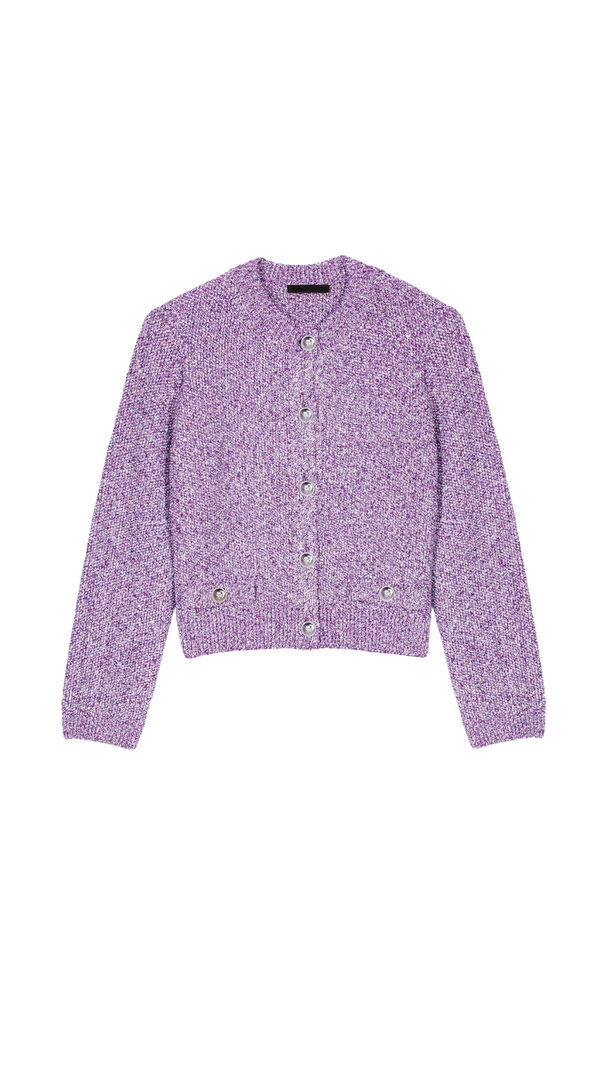 AIIZIE MYPURPLE CARDIGAN IN FUCHSIA PINK - product image