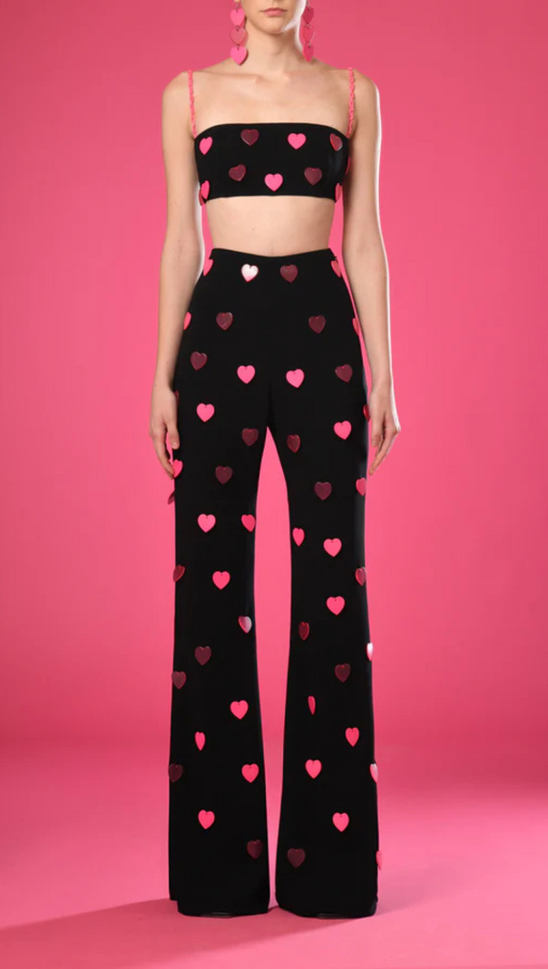 AIIZIE PINK TOP AND PANTS WITH HEARTS - product image