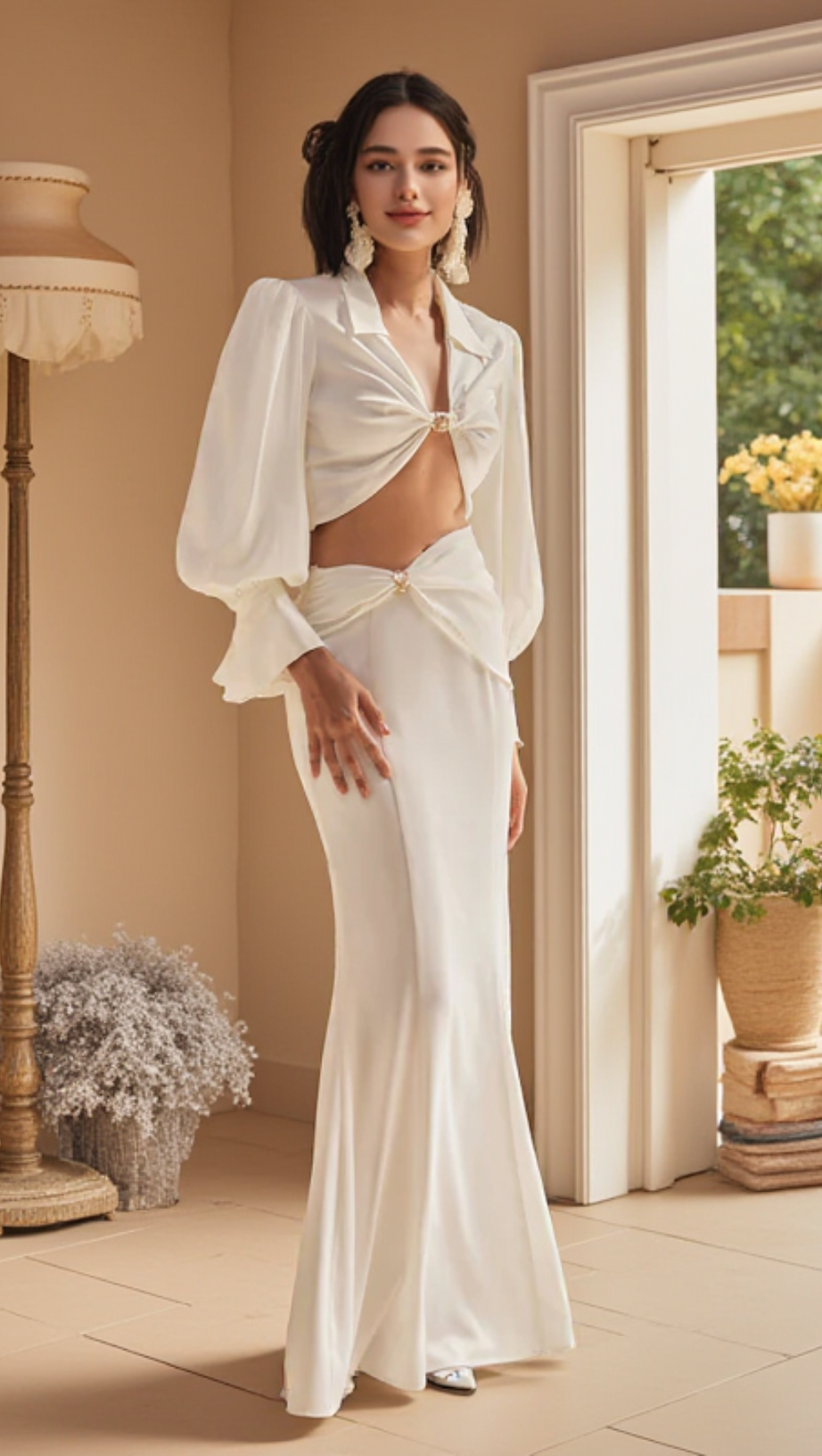AKINOLA LONG SLEEVE SKIRT SET