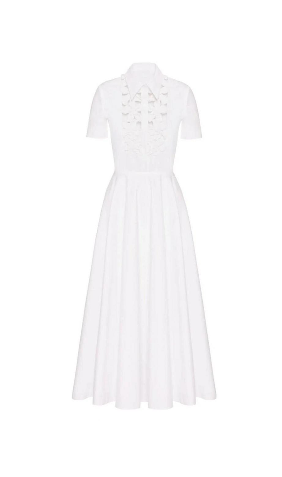 ETHEL FLORAL CUTOUT LONG SLEEVES MAXI DRESS IN WHITE