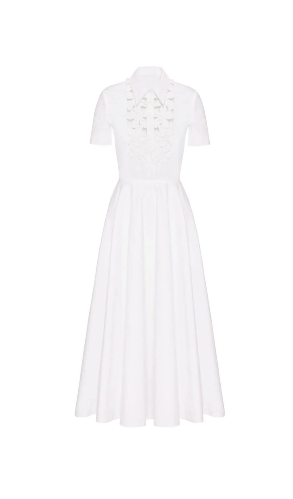 ETHEL – Maxikleid mit Blumenmuster und langen Ärmeln in Weiß