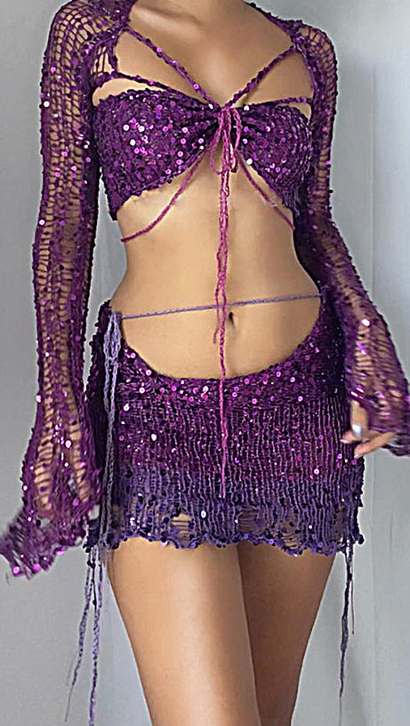 Danae Pailletten-Häkel-Set, 3-teilig