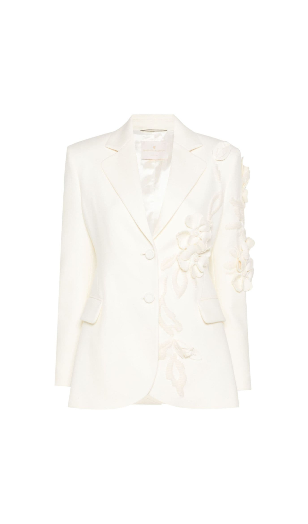 ELIZABETH WEISSER BLAZER MIT BLUMENAPPLIKATION