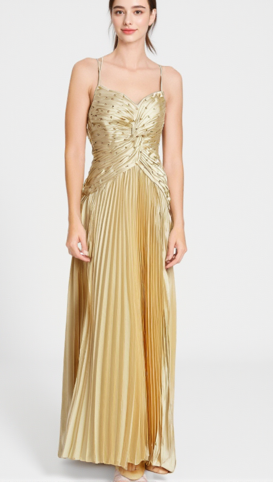 ELINE PLEATED MAXI DRESS