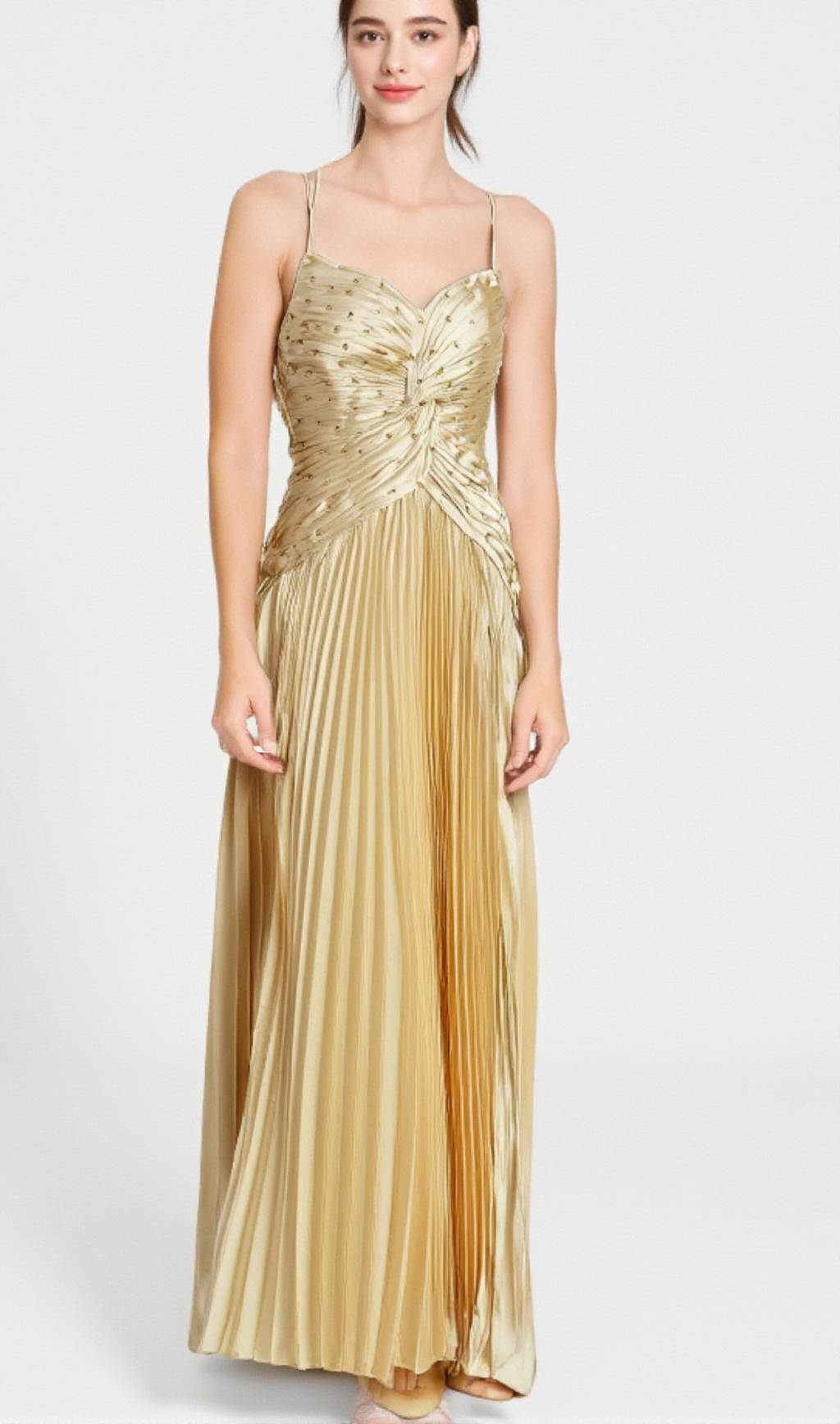 ELINE PLEATED MAXI DRESS