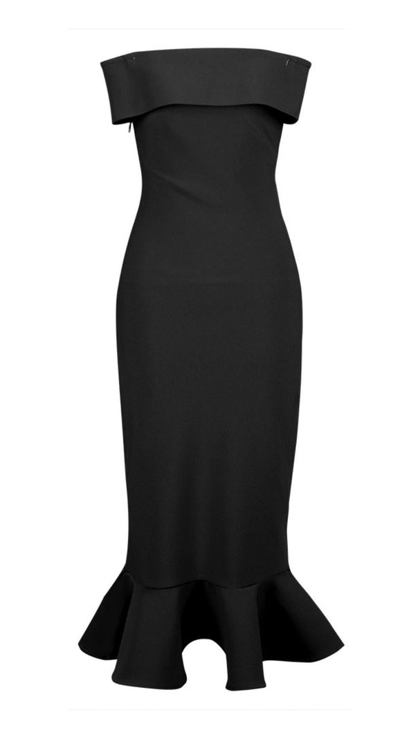 Bodycon Strapless Midi Dress