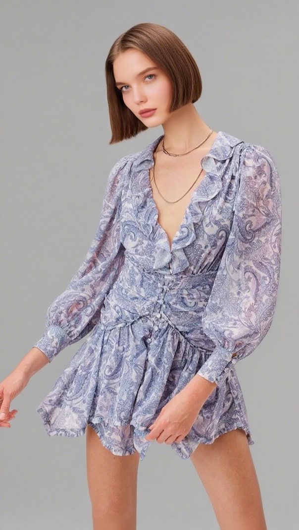 AIIZIE MARGARITE PRINTED MINI DRESS - product image