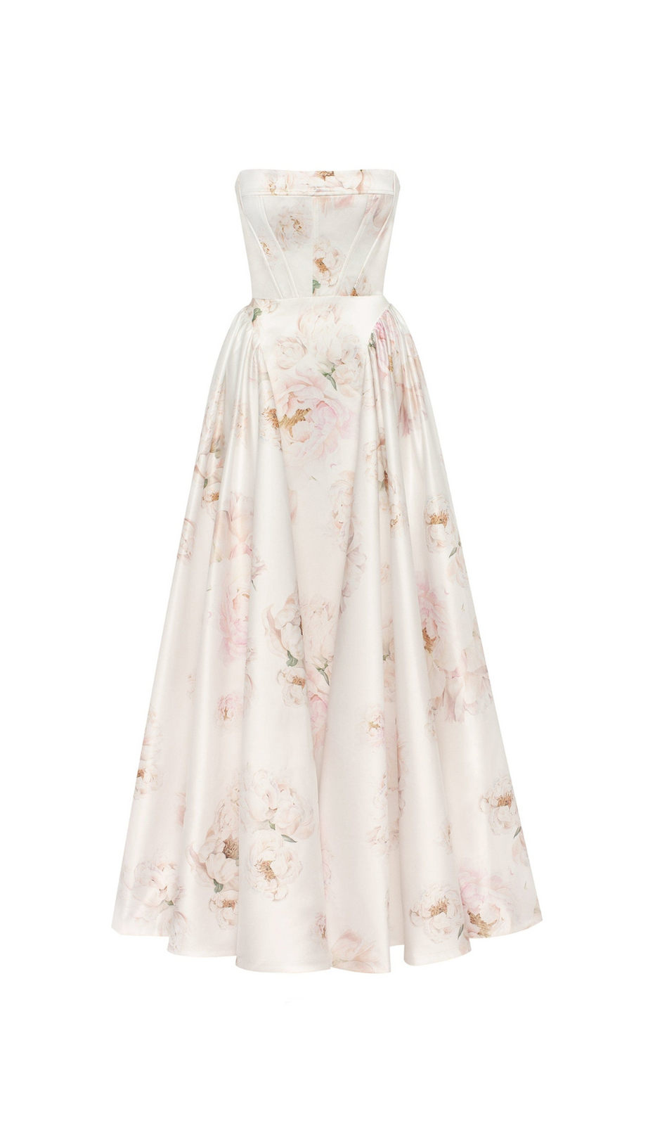 LETITIA PINK PFINGSTROSE TRÄGERLOSES MAXIKLEID