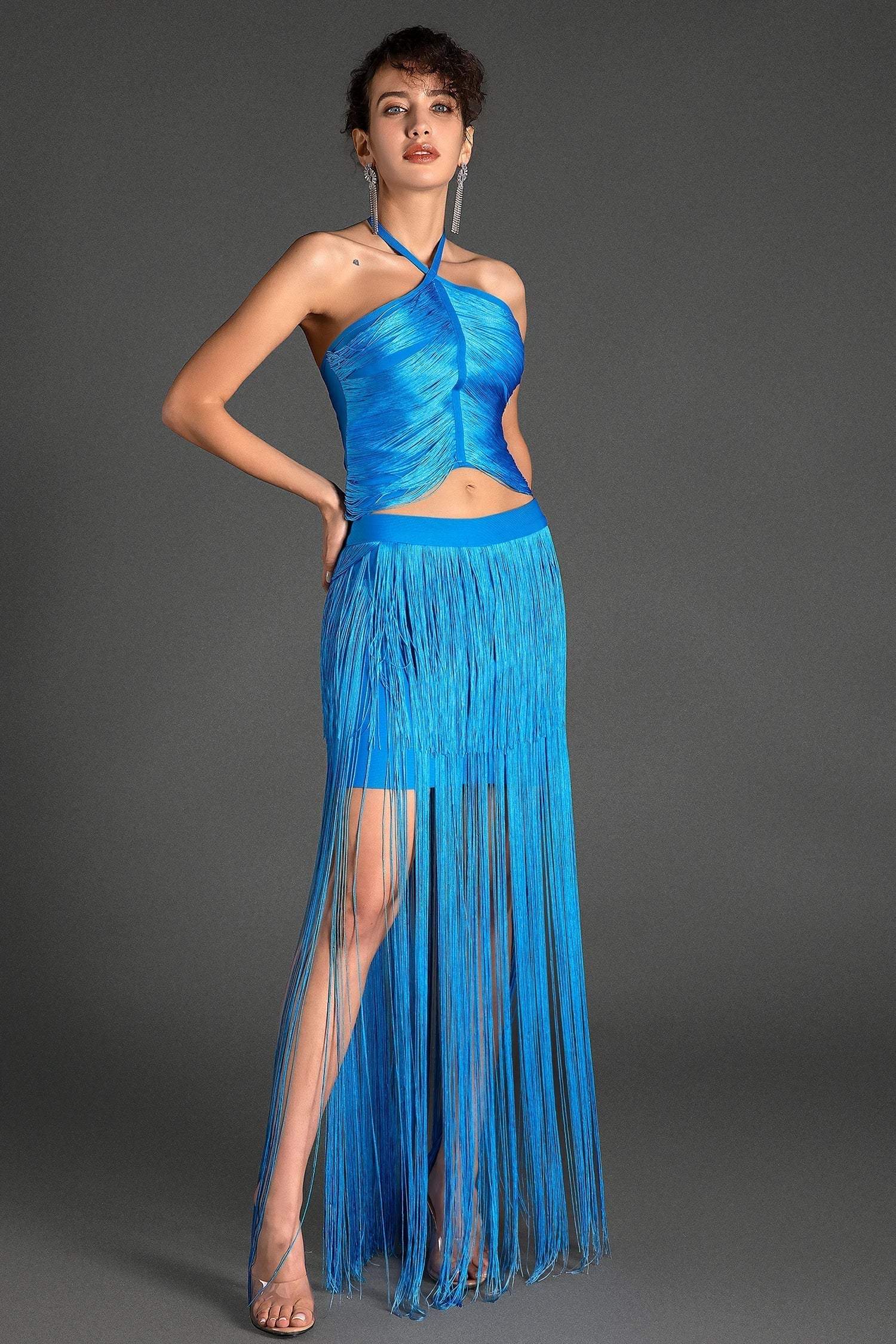 Nicolatzi Neckholder-Set mit Fransen, 2-teilig