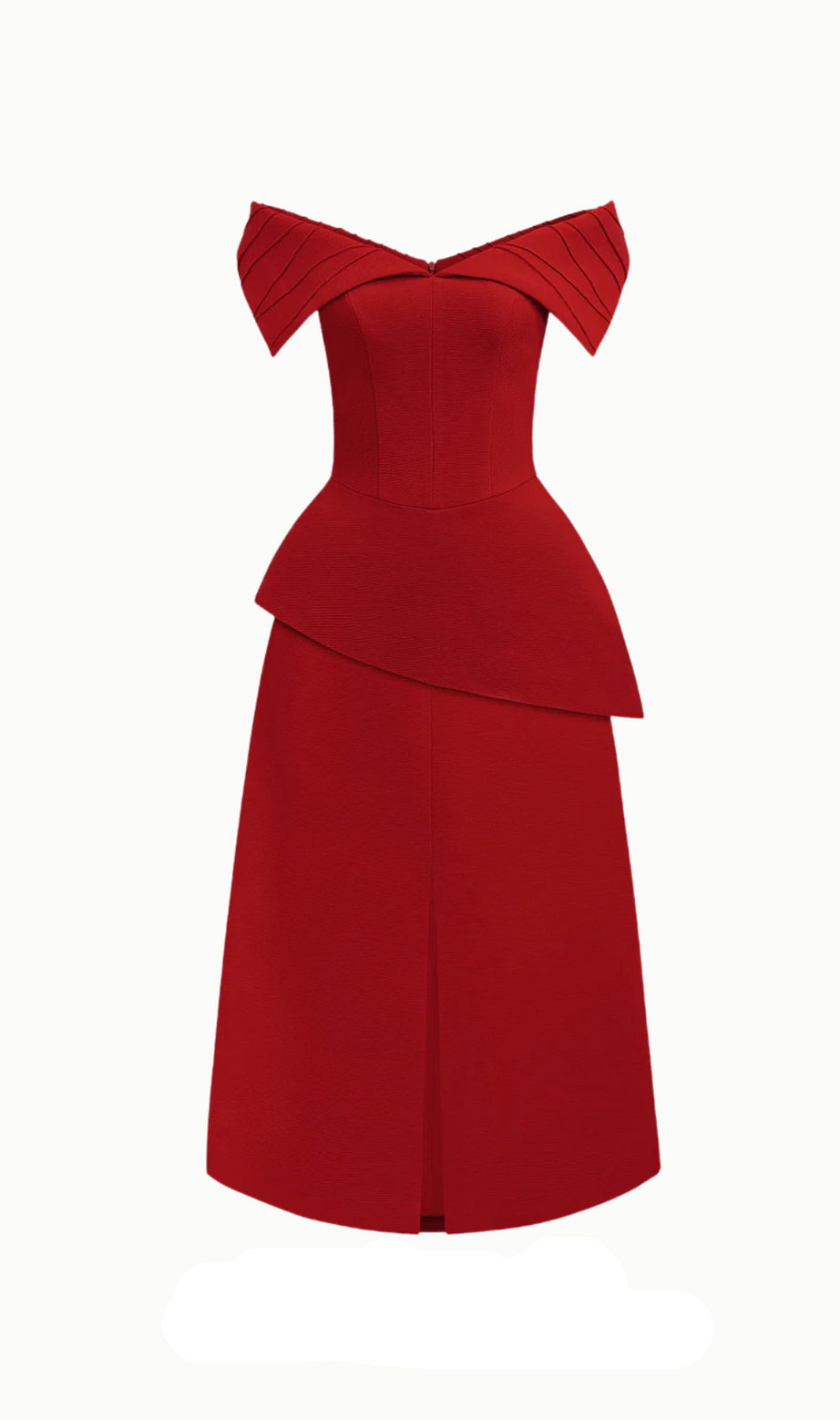 Completo Harper Off-shoulder in rosso