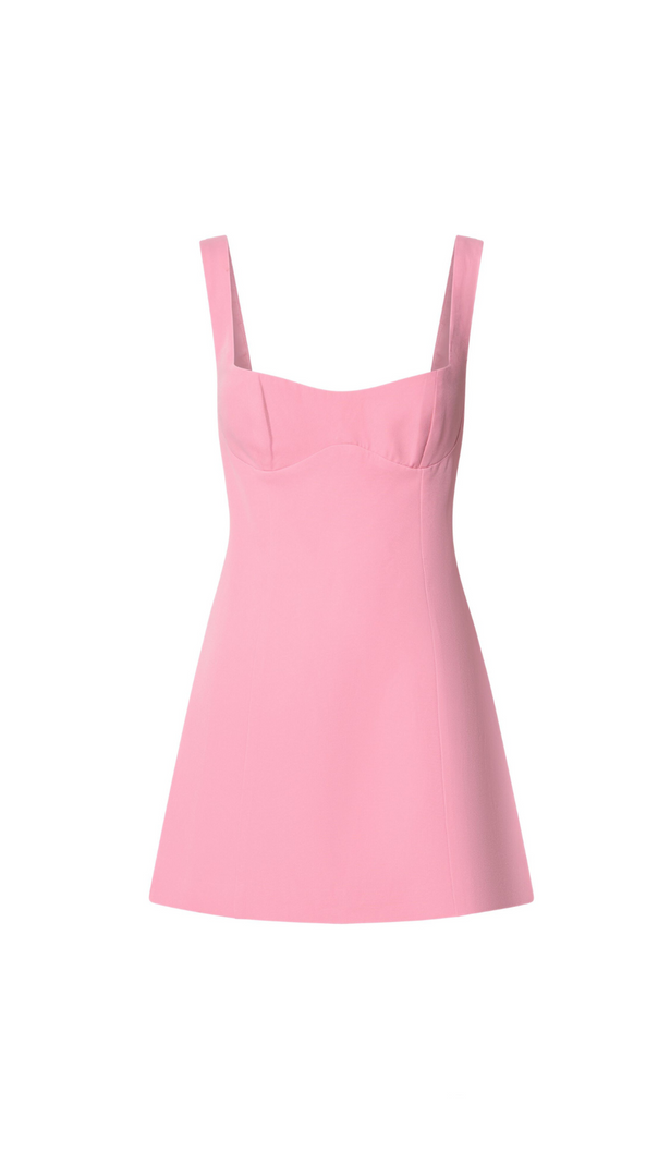 AIIZIE CORSET PANEL MINI DRESS IN PINK - product image
