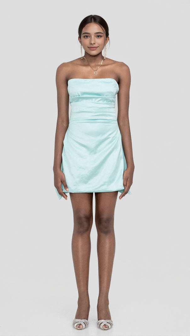 AIIZIE STRAPLESS CORSET DRESS IN GREEN - product image
