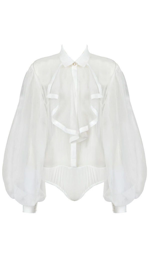 AIIZIE LONG SLEEVE MESH TOP - product image