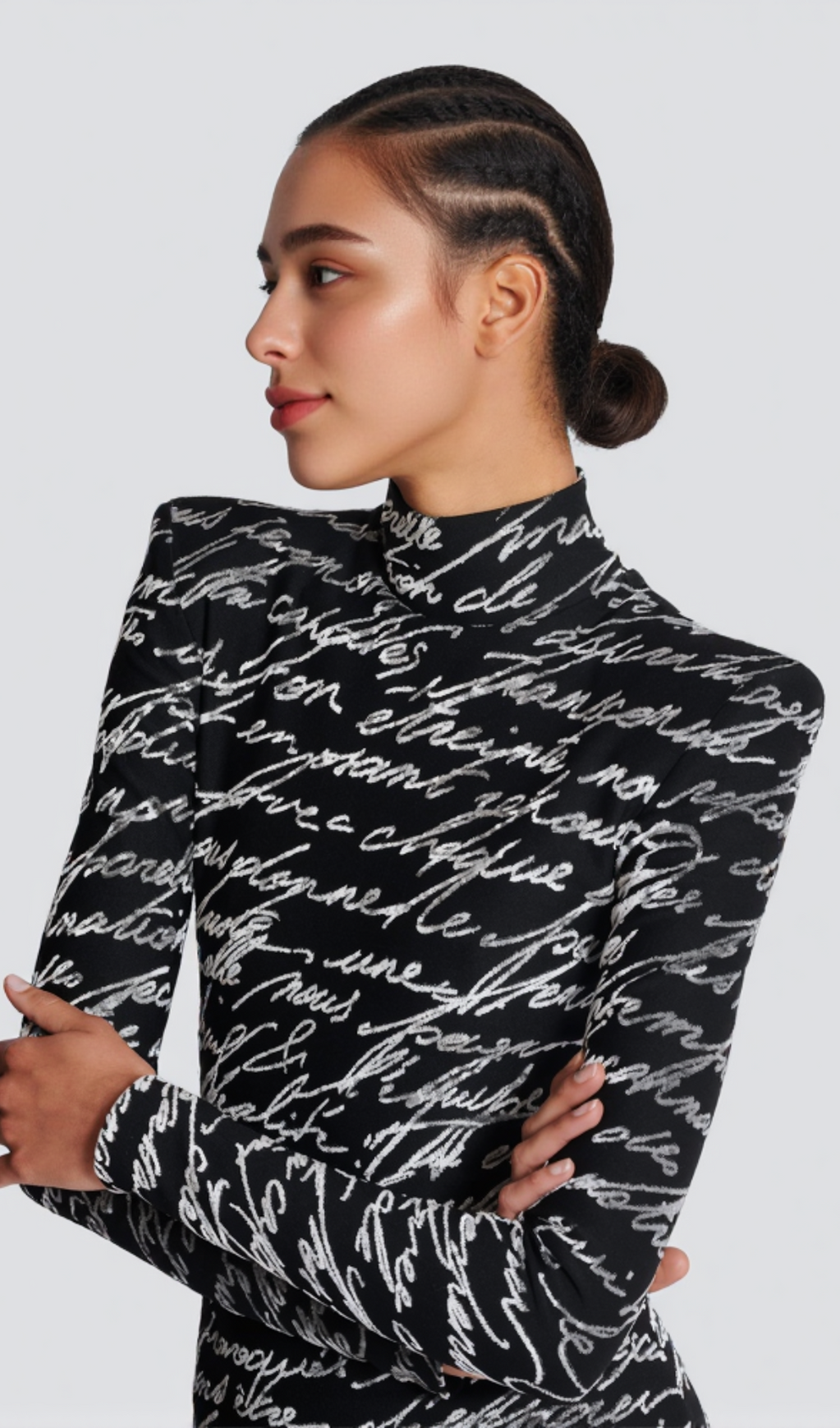 BEXLEY PRINT VELVET LONG SLEEVE MAXI DRESS