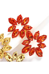 Brittanie Flower Rhinestones Earrings