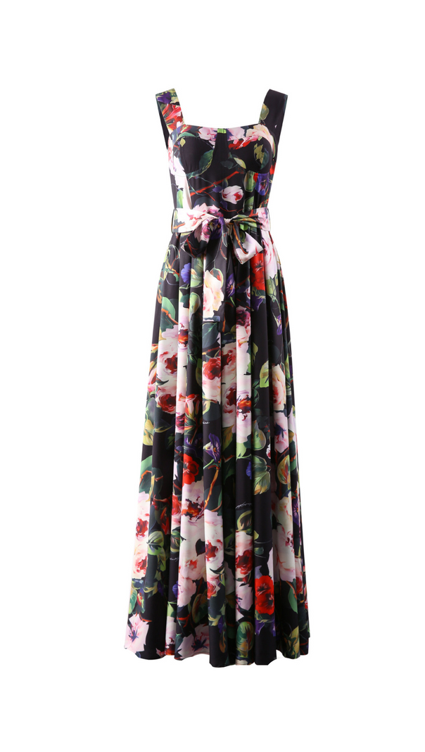 AIIZIE TRUDA MULTICOLOR FLORAL PRINTED MIDI DRESS - product image