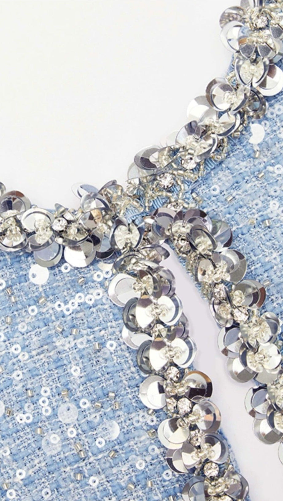 EMBELLISHED BOUCLÉ MINI DRESS