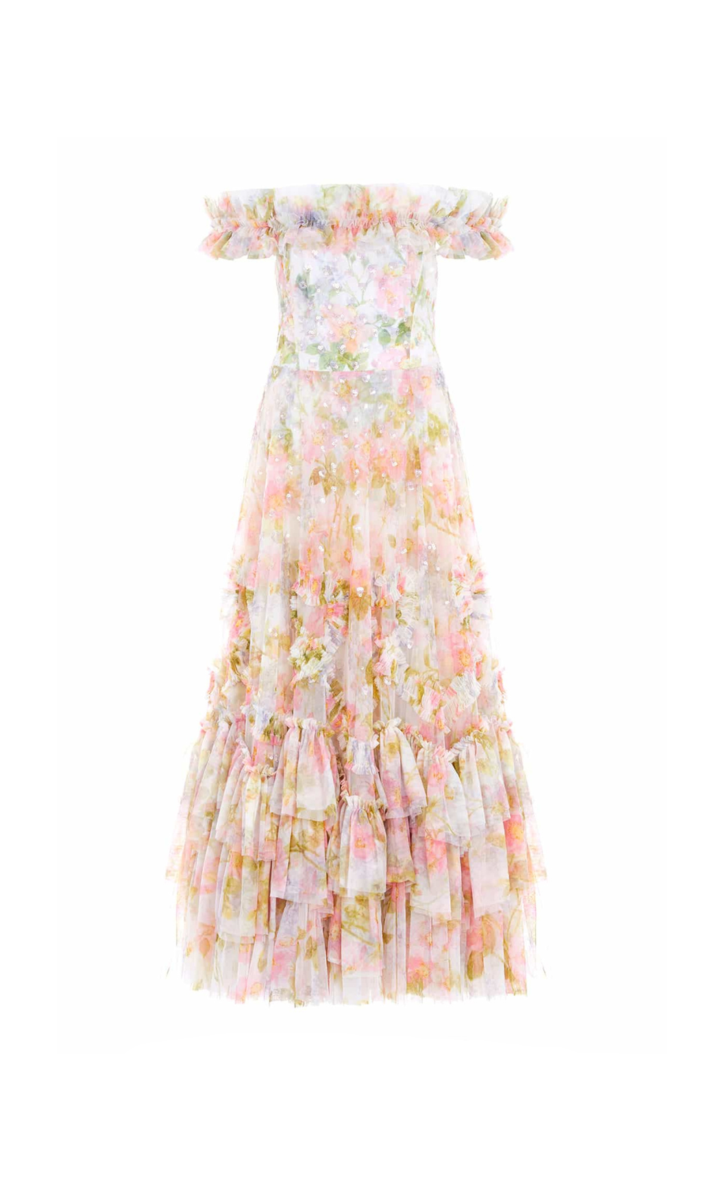 Immortal Rose – Schulterfreies Knöchelkleid